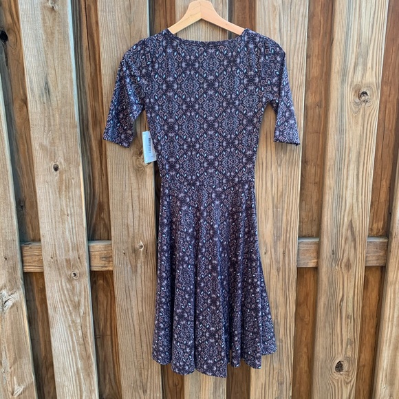 NWT LulaRoe Nicole Deep Purple Dress - Picture 4 of 8